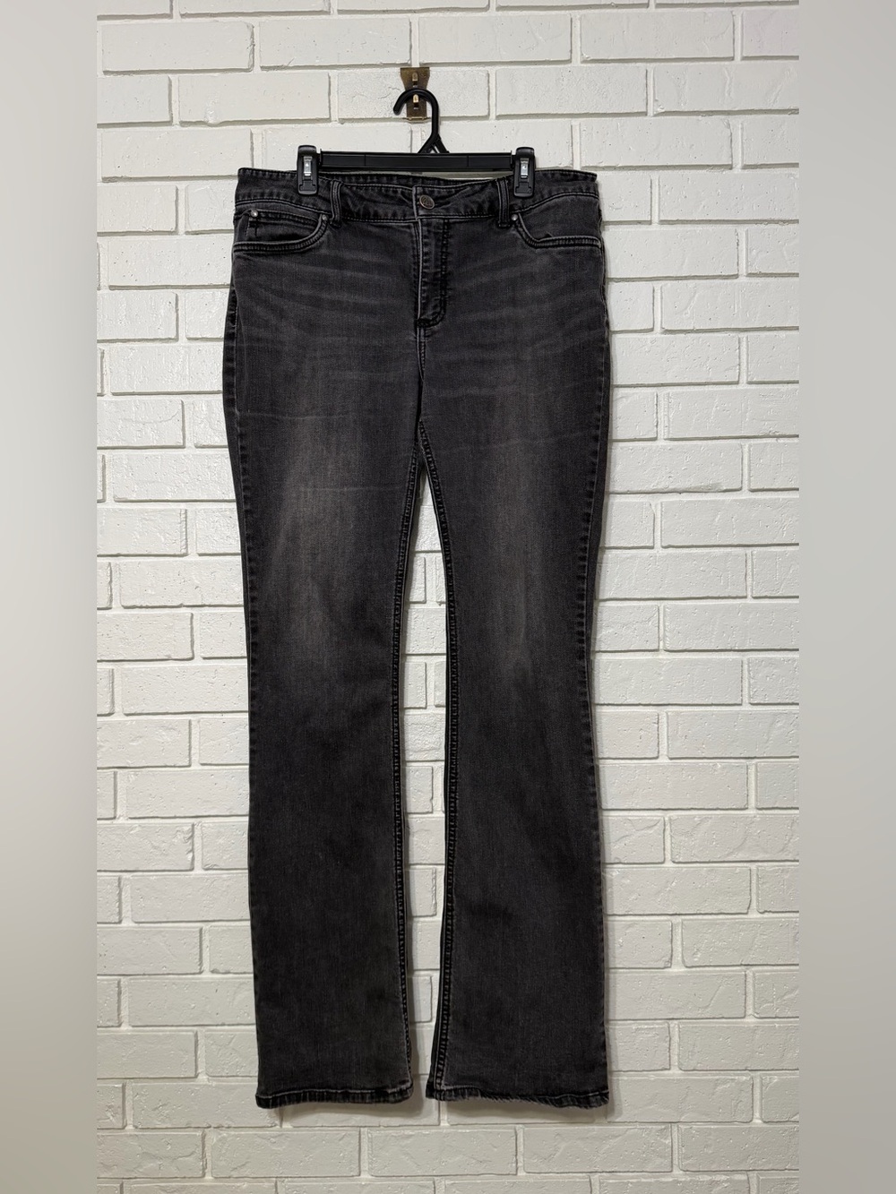 Wrangler Women’s Boot Cut Jeans Size 15x36 Black Gray Wash Stretch Denim